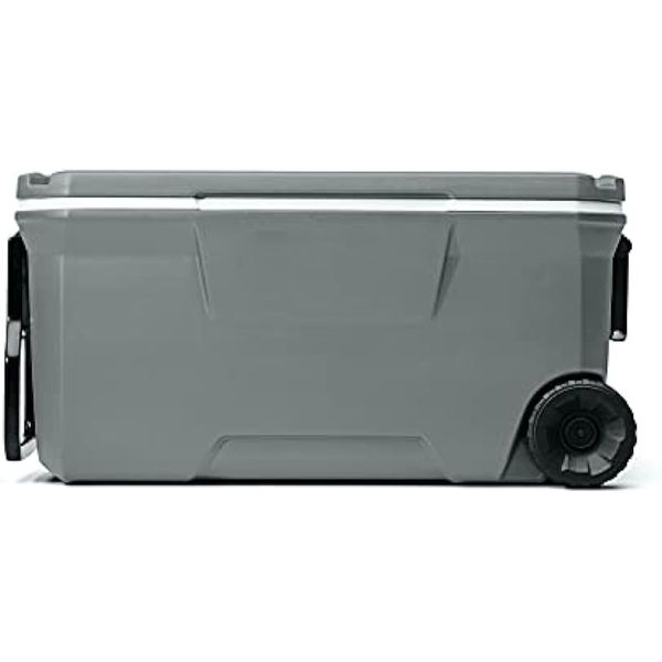 Image of ENSP 855581160 316 series insulated portable cooler with heavy duty wheels leak proof wheeled cooler with 100 can capacity keeps ice for up to 5 days