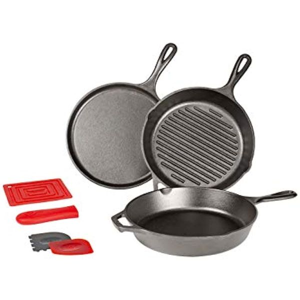 Image of ENSP 856019618 lodge l6spa41 essential pan set 7-piece black