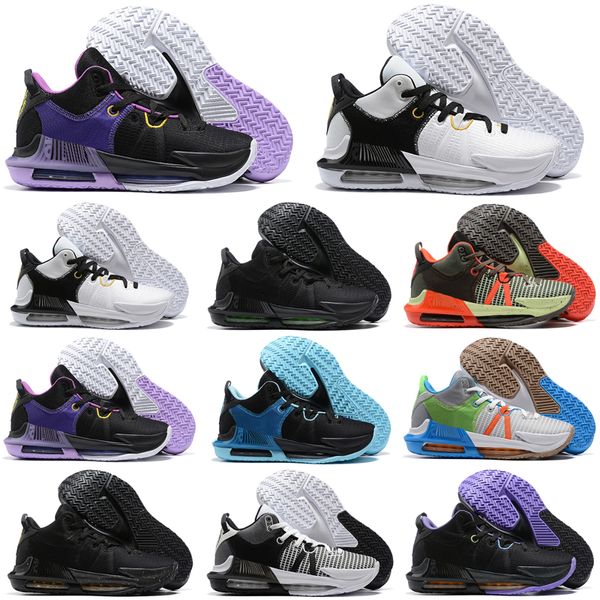 Image of ENSP 858305653 lebron witness 7 2023 men basketball shoes yellow james 7s vii se gs white man des chaussures designer man trainers sneakers