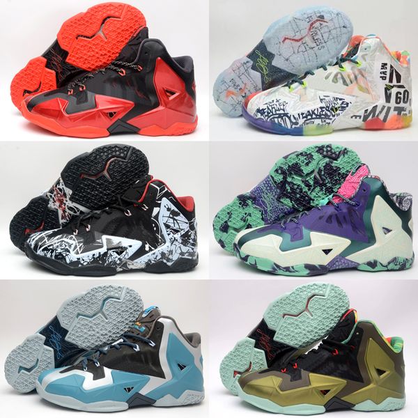Image of ENSP 862586646 what the lebron 11s xi low mens shoes for sale 11 mvp christmas bhm oreo lebrons graffiti youth sneakers james boys black white colorful spo