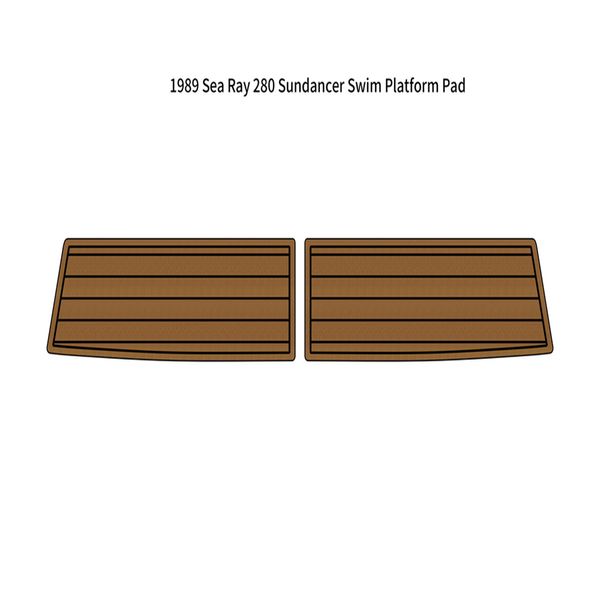 Image of ENSP 864608135 1989 sea ray 280 sundancer swim platform pad boat eva foam teak deck floor mat