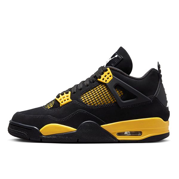 Image of ENSP 866486024 authentic 4 4s thunder basketball shoes casual black/tour yellow dh6927-017