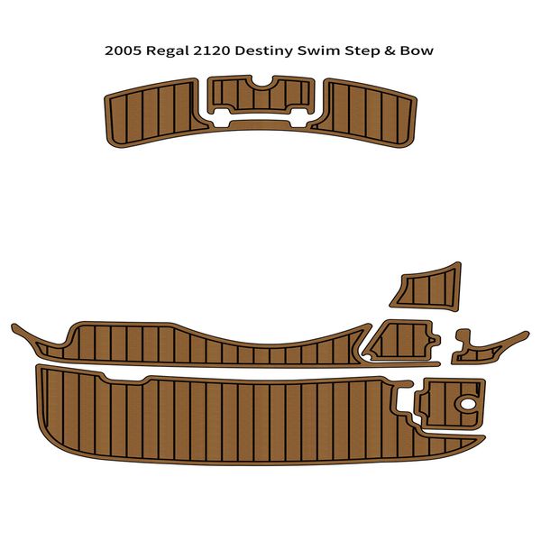 Image of ENSP 866859821 2005 regal 2120 destiny swim platform bow pad boat eva foam teak deck floor mat