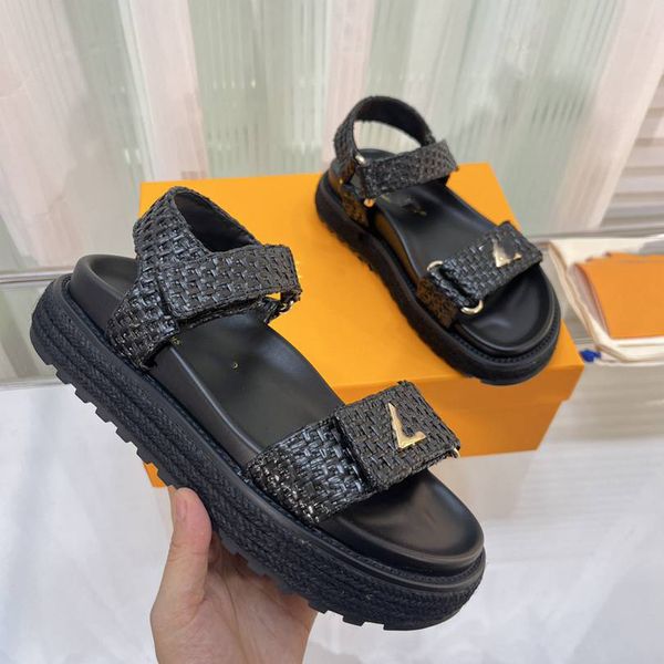 Image of ENSP 887560714 luxury designer luis beach shoes leather beachs sandals letter vuttonity slippers outdoor women gcnccvb