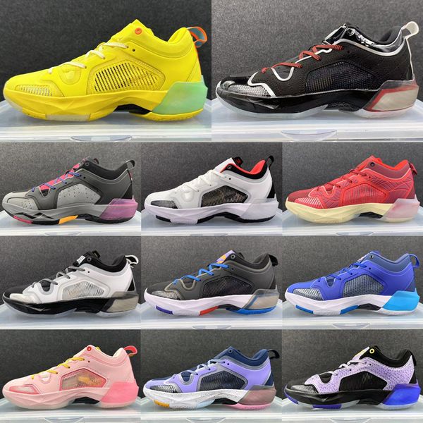 Image of ENSP 893070940 37 low basketball shoes 37s snakeskin nothing but net fraternity lapis bred lift up siren red purple 2023 men athletic trainers sneakers siz