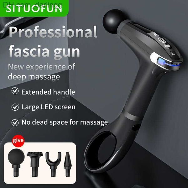 Image of ENSP 898319753 massage gun situofun professional extended massage gun deep tissue muscle electric massager for full body back and neck pain relief fitness