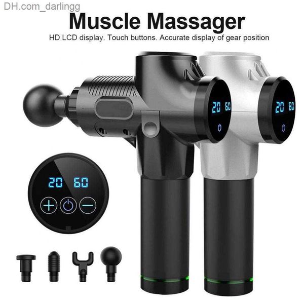 Image of ENSP 898339095 massage gun therapy guns heat dissipation function relax chiropractic gun reduce bone damage electric muscle massage firearm massagers q2309