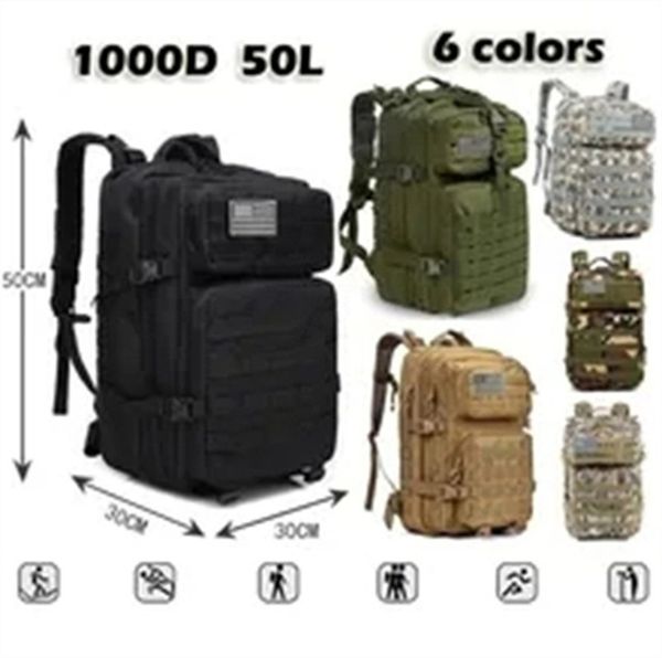 Image of ENSP 900062175 nylon waterproof trekking fishing hunting bag backpack outdoor military rucksacks tactical sports camping hiking a46