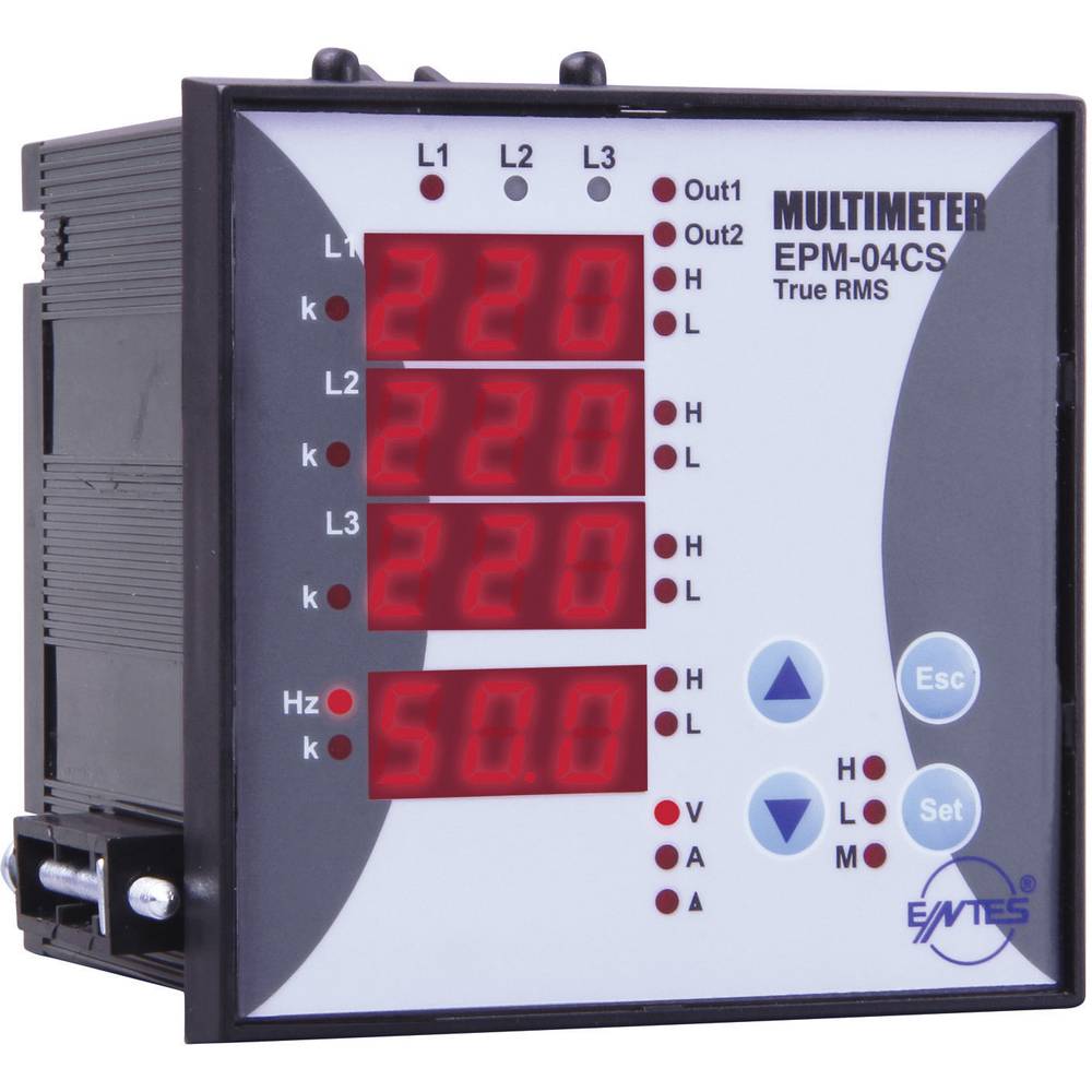 Image of ENTES EPM-04CS-96 Digital rack-mount meter Voltage current frequency operating hours Total Hours