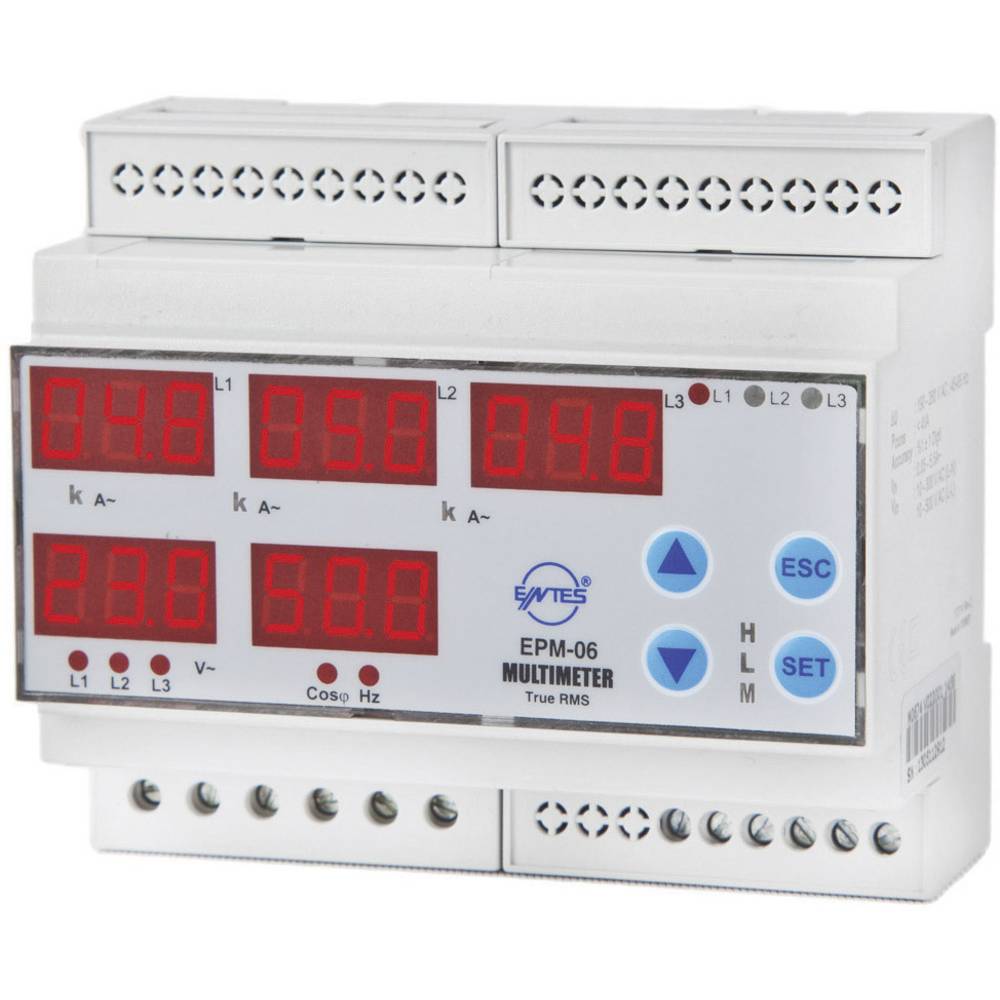 Image of ENTES EPM-06-DIN Voltage current frequency operating hours Total Hours