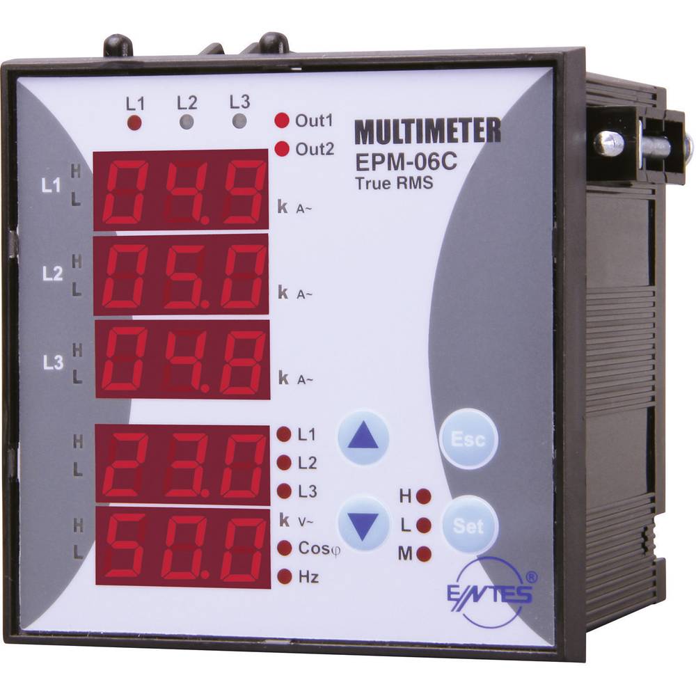 Image of ENTES EPM-06C-96 Digital rack-mount meter Voltage current frequency operating hours Total Hours