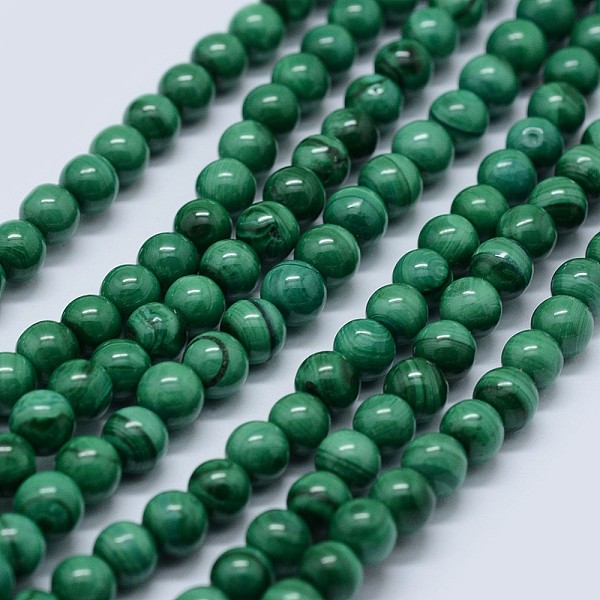 Image of EN_c Natural Malachite Beads Strands
