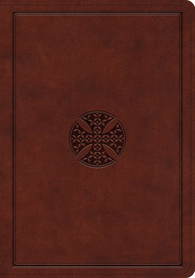 Image of ESV Journaling Bible Interleaved Edition (Trutone Mahogany Mosaic Cross Design)