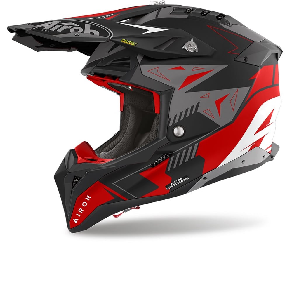 Image of EU Airoh Aviator 3 Spin Rouge Mat Casque Cross Taille XL