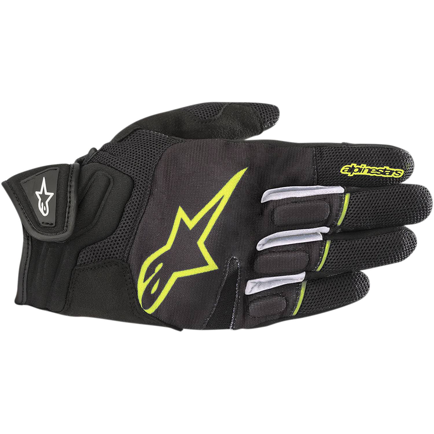 Image of EU Alpinestars Atom Gloves Black Fluo Yellow Taille 2XL