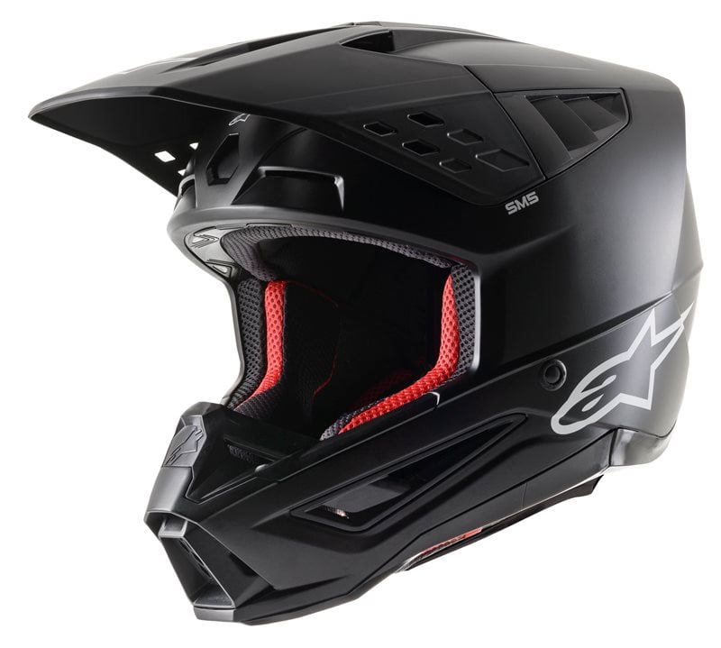 Image of EU Alpinestars S-M5 Solid Helmet Ece 2206 Black Matt Taille L