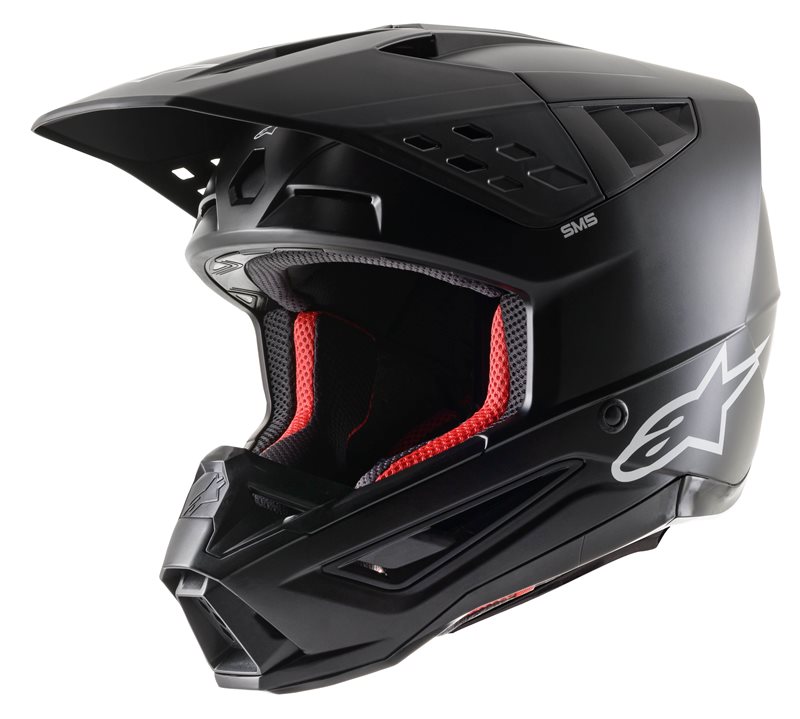 Image of EU Alpinestars S-M5 Solid Helmet Ece 2206 Black Matt Taille M