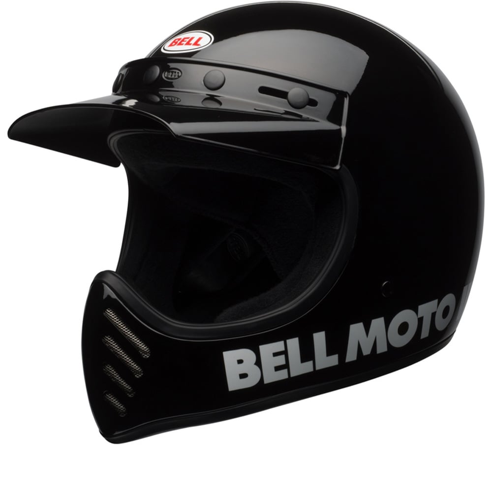 Image of EU Bell Moto-3 Classic Solid Brillant Noir Casque Intégral Taille 2XL