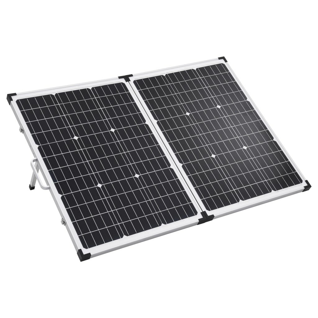 Image of [EU Direct] 120W(2pcs*60w) Foldable Solar Panel 12v Portable Solar Suitcase Monocrystalline Silicon Tempered Glass Alumi
