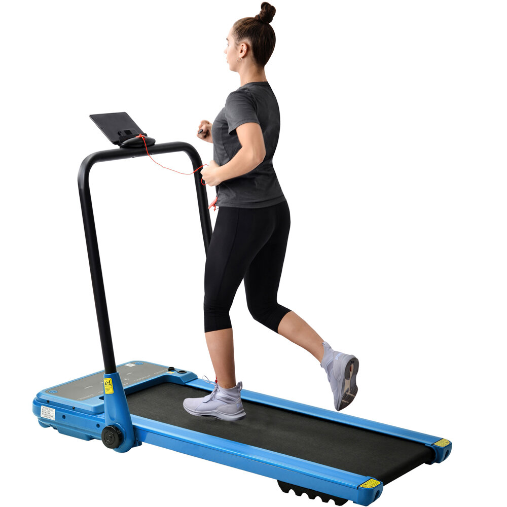 Image of [EU Direct] BOMINFIT Foldable Treadmill 15HP 12km/h LCD Display USB Bluetooth Running Machine Max Load 100kg Indoor Tra