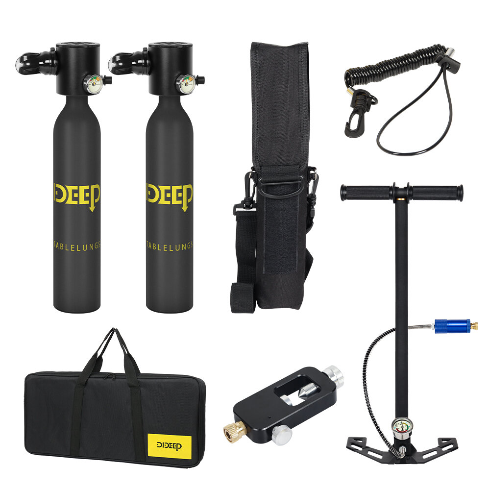 Image of [EU Direct] DIDEEP 05L*2 Mini Scuba Diving Oxygen Cylinder Equipment Oxygen Tank Underwater Breather Diving Lung Air Ta