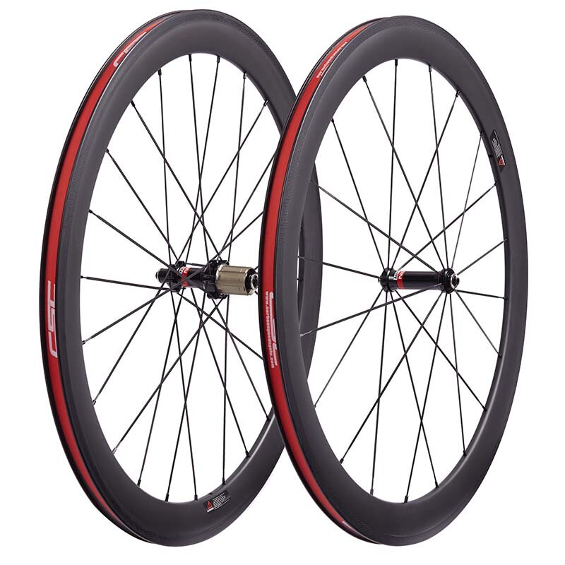 Image of [EU Direct] Super Light R13 700C Ceramic Carbon MTB Bicycle Wheelset 23/25mm Width 50mm Clincher Tubular Tubeless Road B