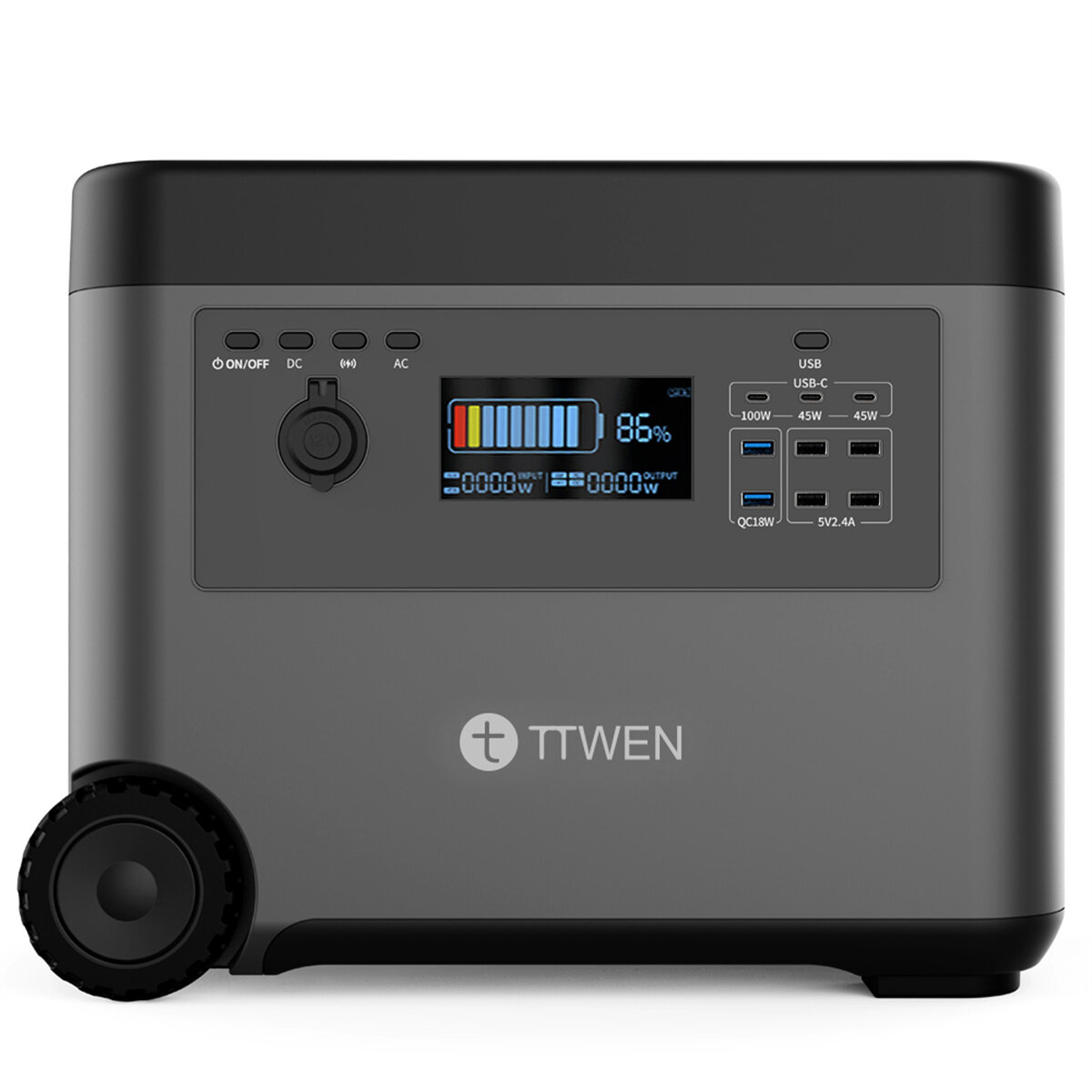 Image of [EU Direct] TTWEN D5 2000W Portable Power Station2160Wh LiFePO4 Battery Pure Sine Wave AC Outlets 15W Wireless Fast Ch