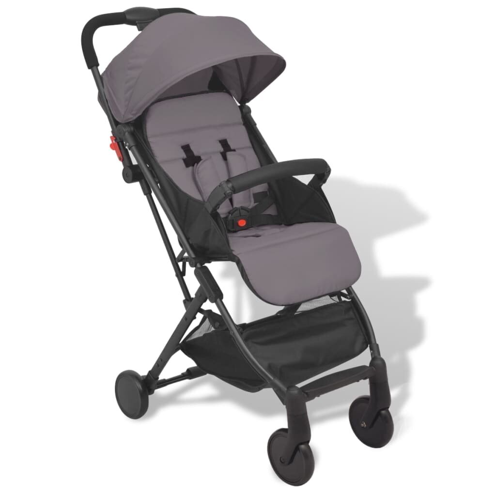 Image of [EU Direct] vidaXL 10137 Baby Stroller Stroller gray 89x475x104 cm Portable Travel Children Carriage Foldable Cart