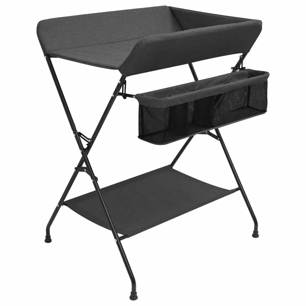 Image of [EU Direct] vidaXL 10266 Changing Table Anthracite Iron