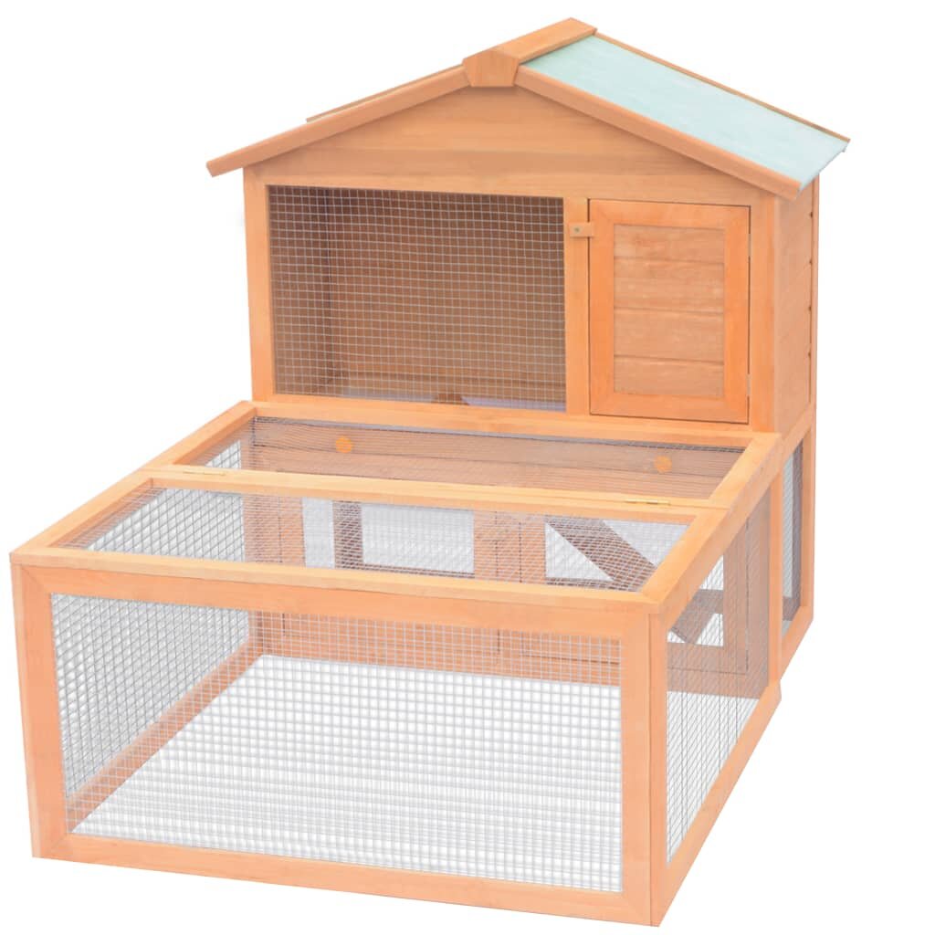 Image of [EU Direct] vidaXL 170346 Outdoor Animal Rabbit Cage Outdoor Run Wood Pet Supplies Dog House Pet Home Cat Bedpen Fence P