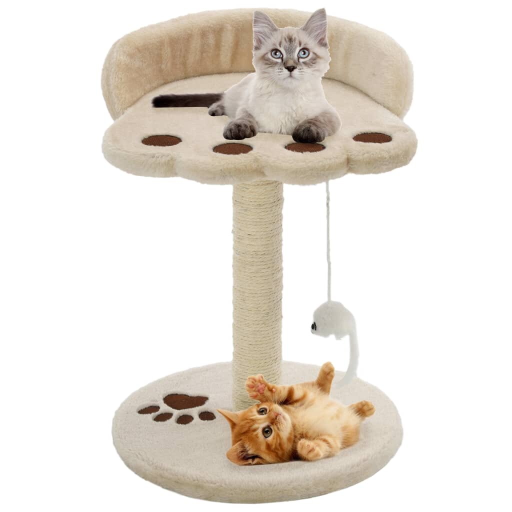 Image of [EU Direct] vidaXL 170543 Cat Tree with Sisal Scratching Posts 40 cm Pet Supplies Climbing Protecting Furniture Dog Pupp