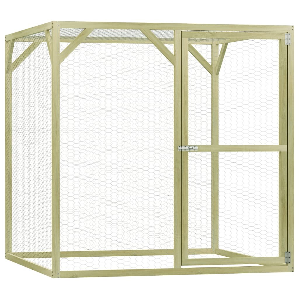 Image of [EU Direct] vidaXL 278403 Outdoor Chicken Cage 15x15x15 m Impregnated Pinewood Pet Supplies Dog House Pet Home Cat Be