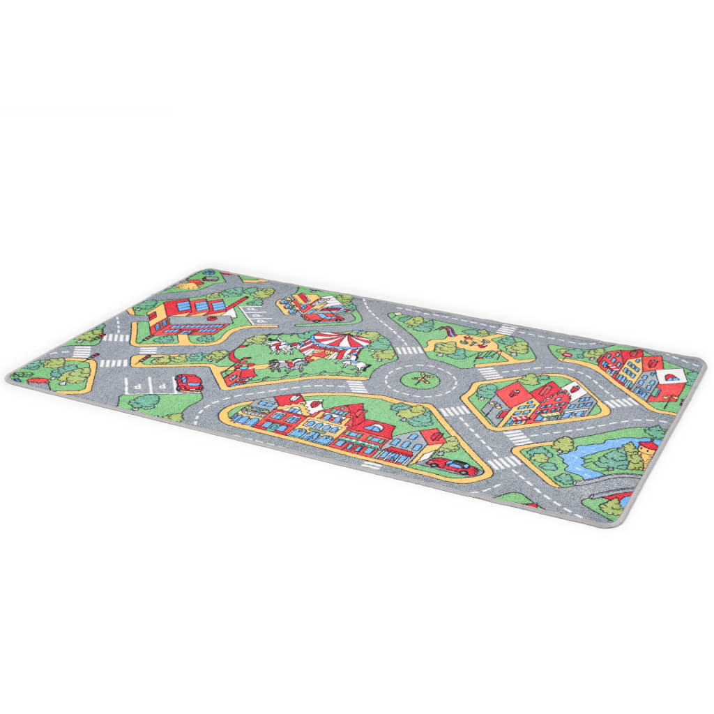 Image of [EU Direct] vidaxl 132729 Play Mat Loop Pile 170x290 cm City Road Pattern Kindergarten Interactive Toy Outside Indoor