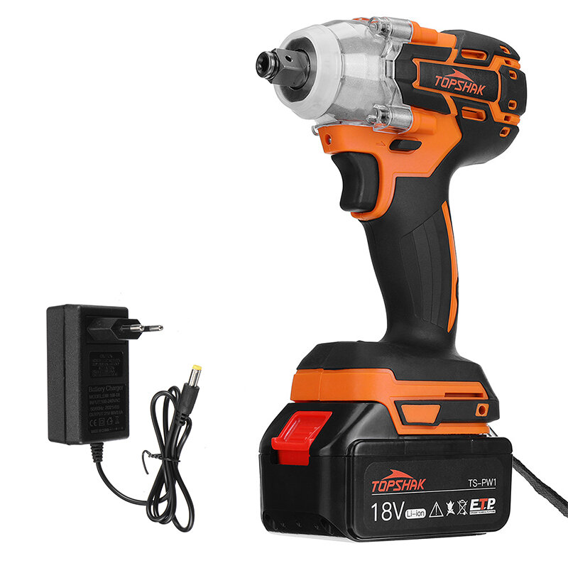 Image of [EU Direct]Topshak TS-PW1 380NM Brushless Electric Impact Wrench LED Working Light Rechargeable Woodworking Maintenance