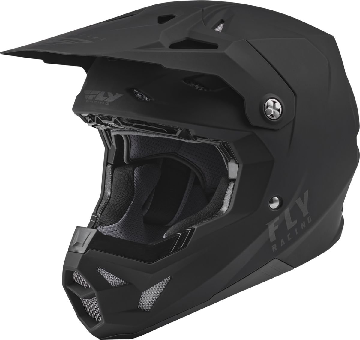 Image of EU FLY Racing Formula CP Solid Mat Noir Casque Cross Taille L