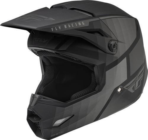 Image of EU FLY Racing Youth Kinetic Drift Ece Helmet Noir Charcoal Casque Cross Taille YM
