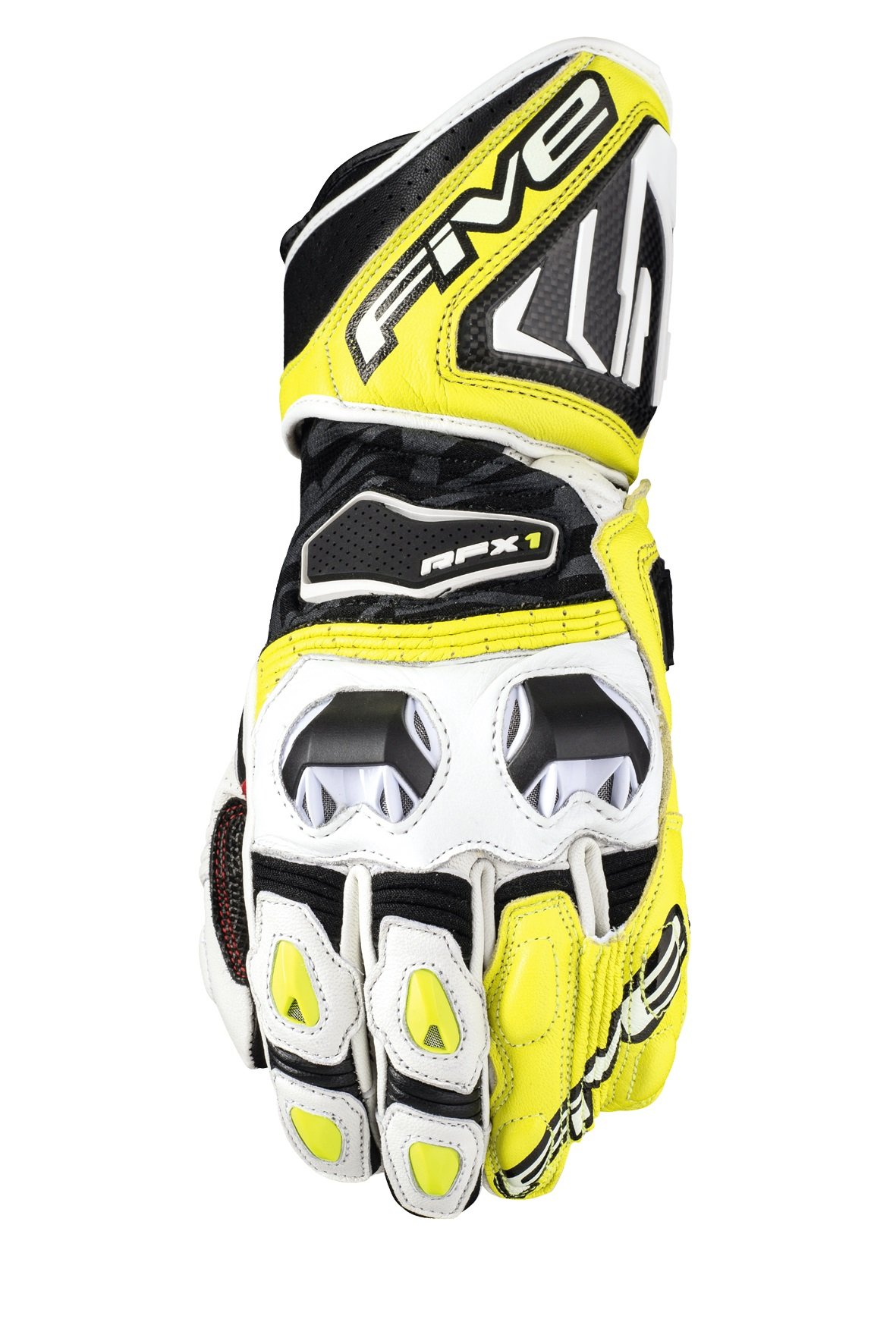 Image of EU Five RFX1 Blanc Jaune Fluo Gants Taille 3XL