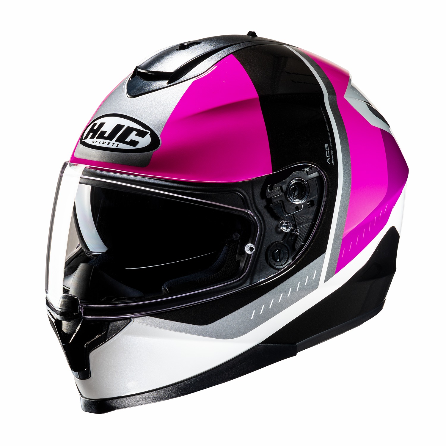 Image of EU HJC C70N Alia Black Pink Full Face Helmet Taille S
