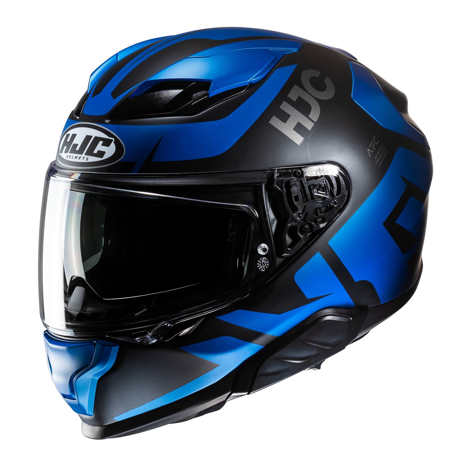 Image of EU HJC F71 Bard Black Blue Full Face Helmet Taille S