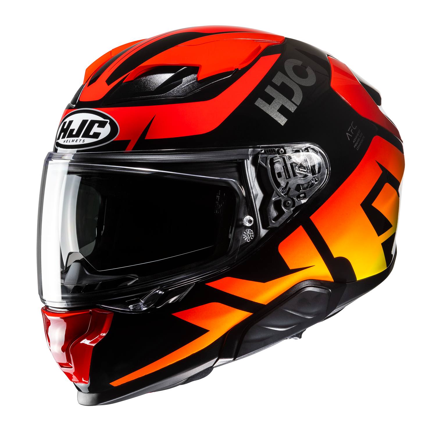 Image of EU HJC F71 Bard Black Red Full Face Helmet Taille 2XL