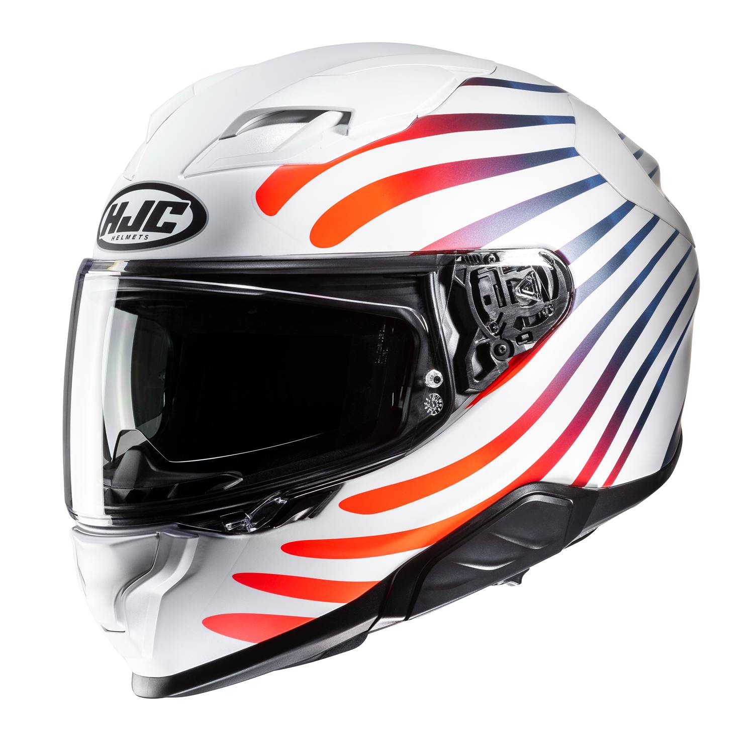 Image of EU HJC F71 Zen White Blue Full Face Helmet Taille L