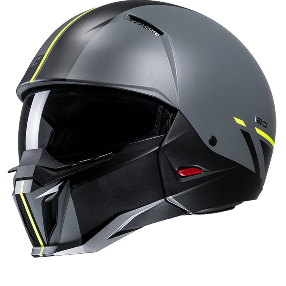 Image of EU HJC I20 Batol Gris Jaune MC3HSF Open Face Helmet Taille 2XL
