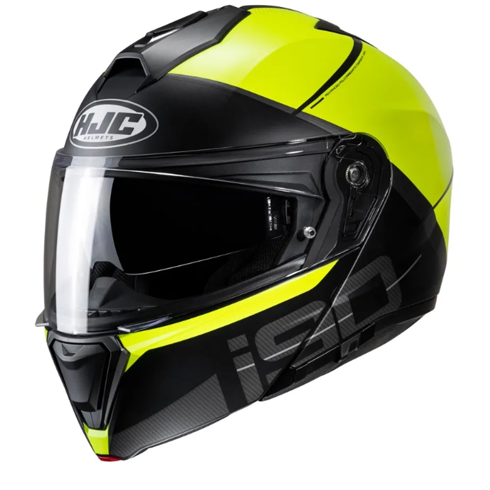 Image of EU HJC I90 May Jaune Noir MC3HSf Casque Modulable Taille S
