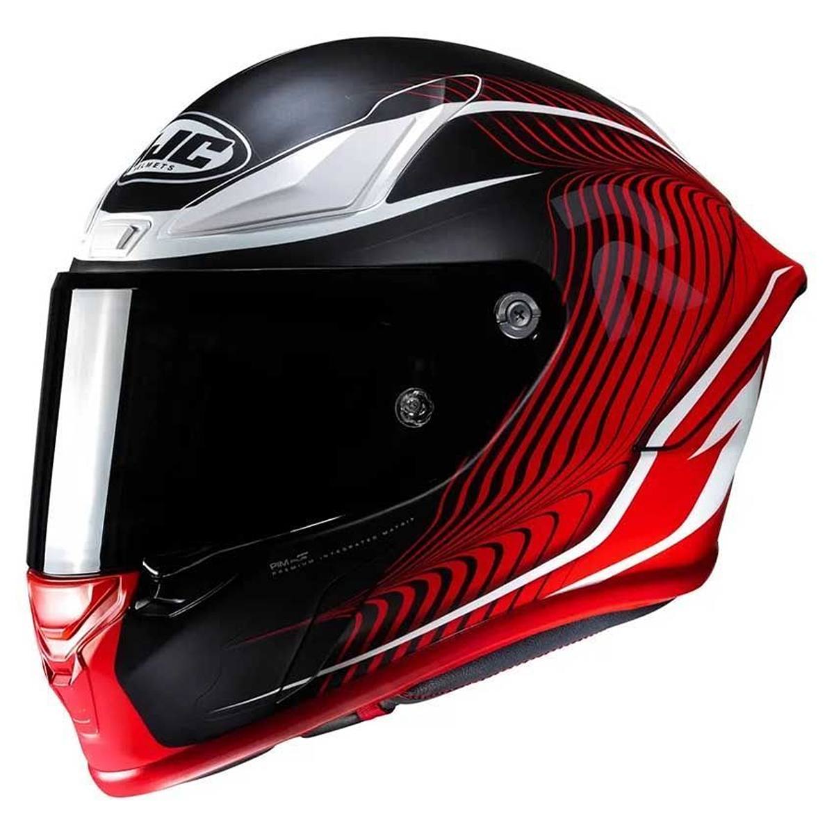 Image of EU HJC RPHA 1 Lovis Red Black Full Face Helmet Taille L