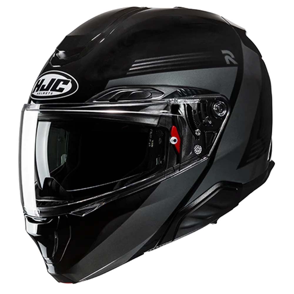 Image of EU HJC RPHA 91 Abbes Black Grey Modular Helmet Taille XL