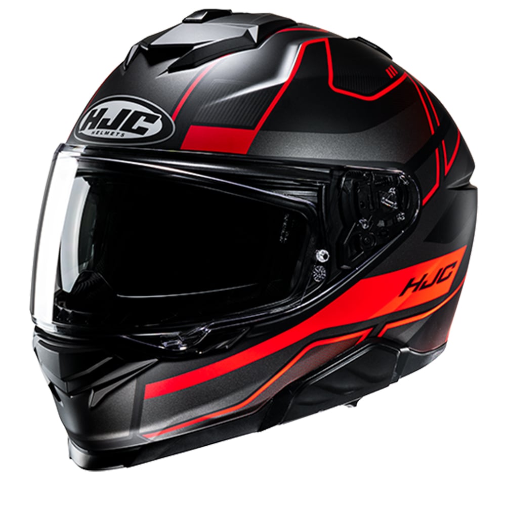 Image of EU HJC i71 Iorix Black Red Full Face Helmet Taille 2XL