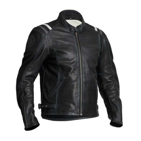 Image of EU Halvarssons Leather Skalltorp Noir Blouson Taille 50