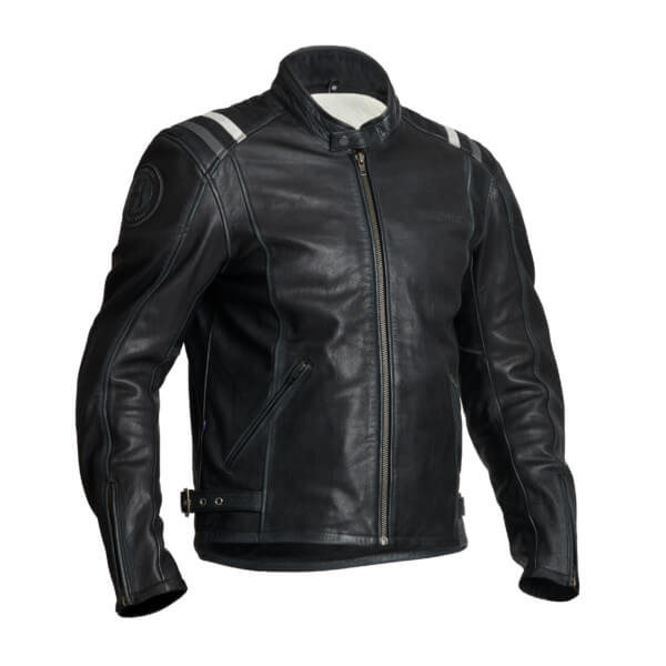 Image of EU Halvarssons Leather Skalltorp Noir Blouson Taille 60