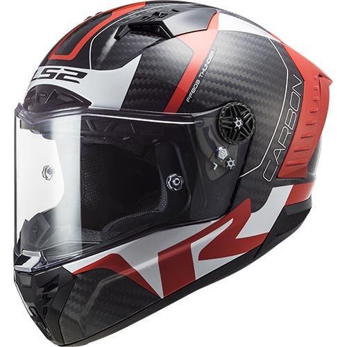Image of EU LS2 FF805 Thunder C Racing 1 Brillant Rouge Blanc ECE 2206 Casque Intégral Taille S