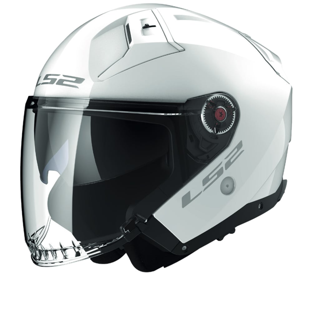 Image of EU LS2 OF603 Infinity II Solid Brillant Blanc Casque Jet Taille 2XL